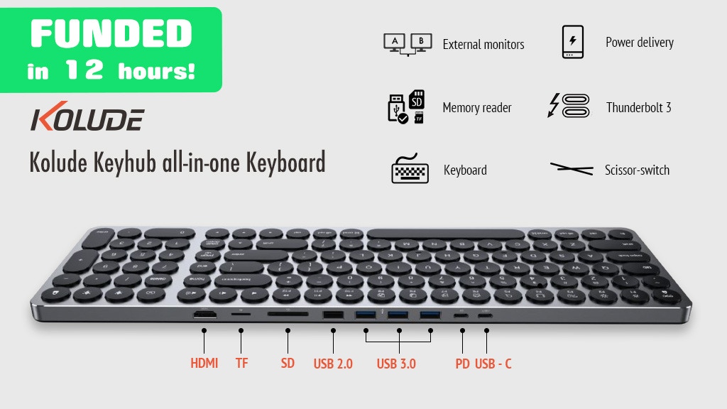 USB-Cマルチハブにキーボード!?それともキーボードにUSB−Cマルチハブ 